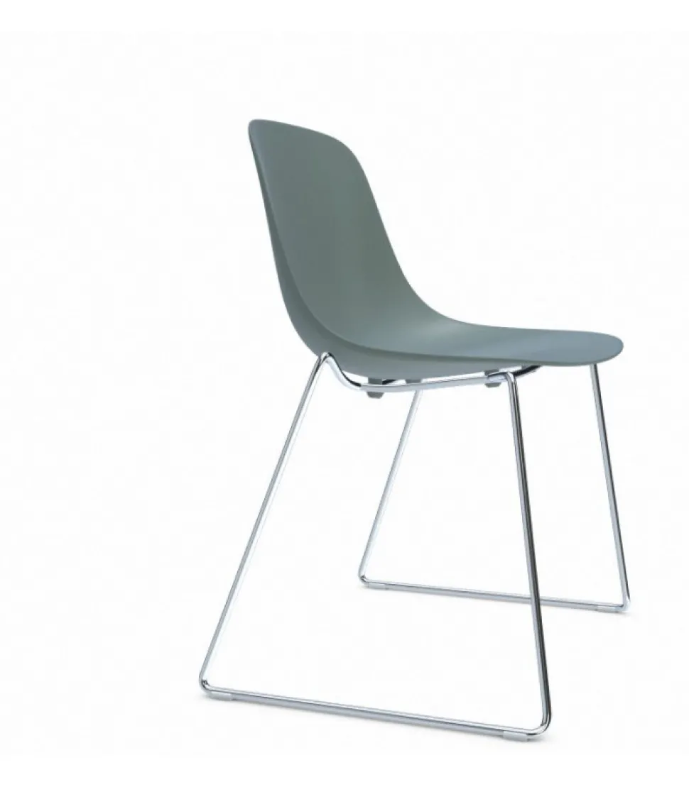 Sedia Monoscocca In Politropilene Colorato