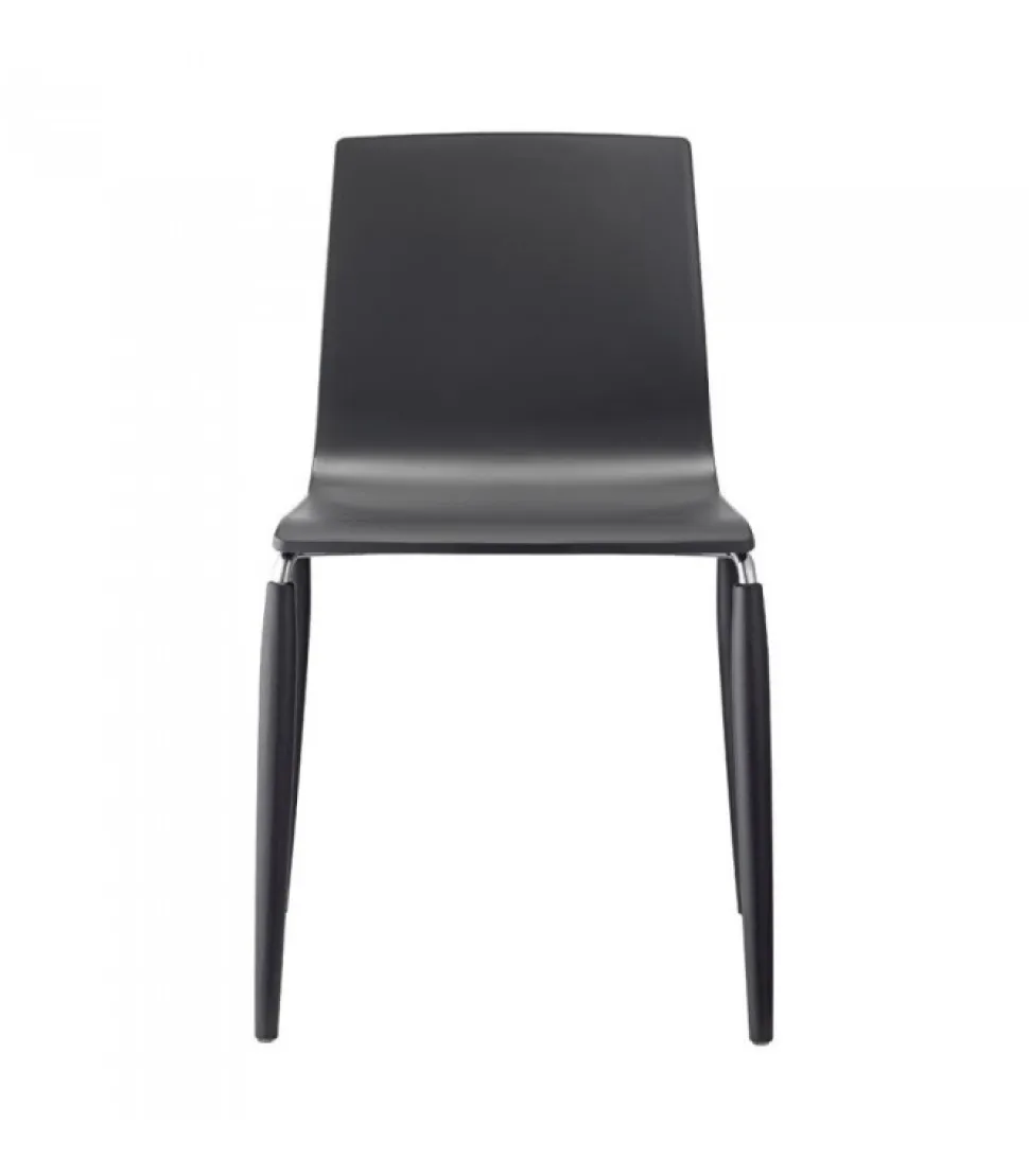 Sedia Natural Alice, Con Gambe Disponibili In Frassino Sbiancato O In Faggio Wenge, Scocca In Tecnopolimero.