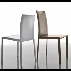 Sedia Paola Interamente Rivestita In Cuoio Rigenerato