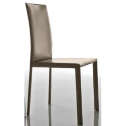 Sedia Paola Interamente Rivestita In Cuoio Rigenerato