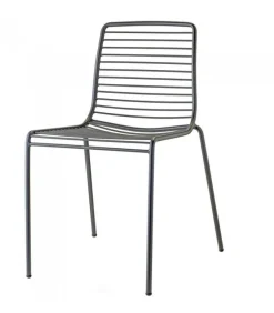 Sedia Per L'Outdoor Summer Di Scab, Realizzata In Italia In Acciaio Zincato E Verniciato.
