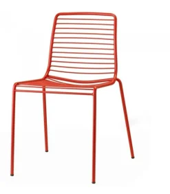 Sedia Per L'Outdoor Summer Di Scab, Realizzata In Italia In Acciaio Zincato E Verniciato.