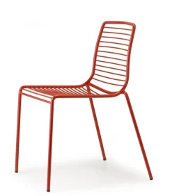Sedia Per L'Outdoor Summer Di Scab, Realizzata In Italia In Acciaio Zincato E Verniciato.