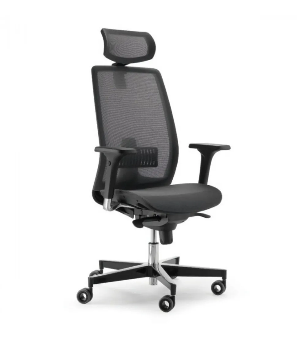 Sedia Professionale Stratos Must Regolabile Con Sedile In Rete