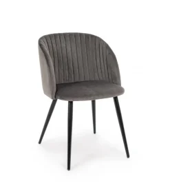 Sedia Queen Velvet Grigio Cadetto