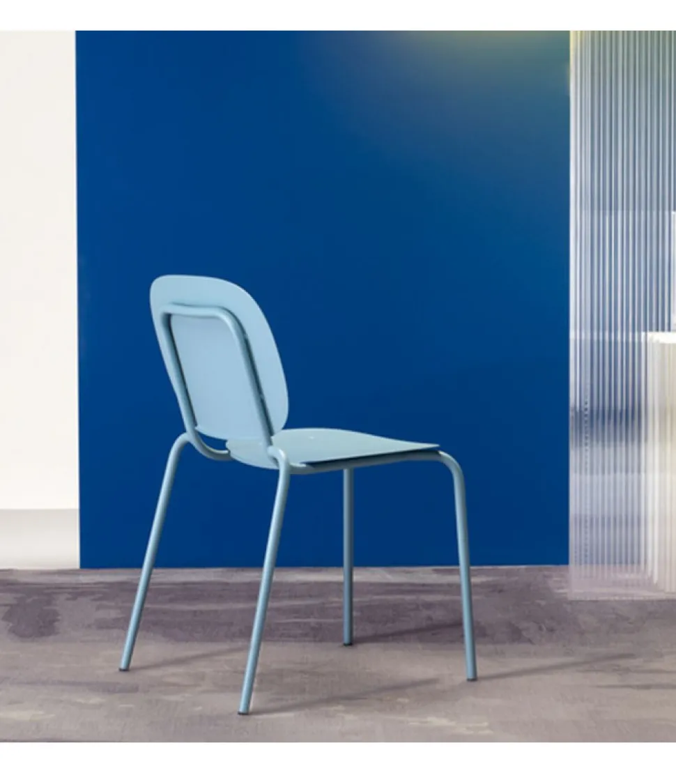 Sedia Si-Si Di Scab, Realizzata In Italia Con Materiali Per L'Utilizzo Outdoor, Certificata Da Catas.