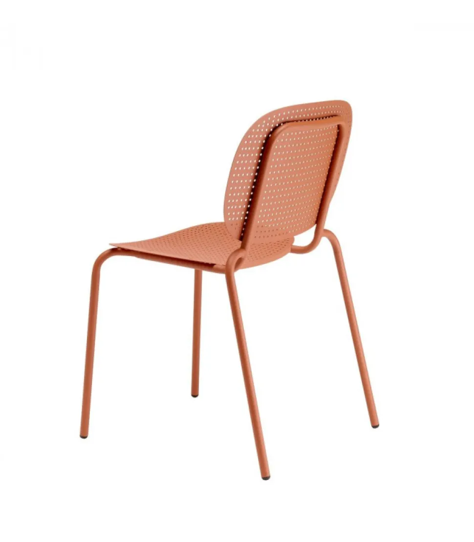 Sedia Si-Si Dots 2505, Realizzata Interamente In Acciaio Zincato E Verniciato Per L'Outdoor.