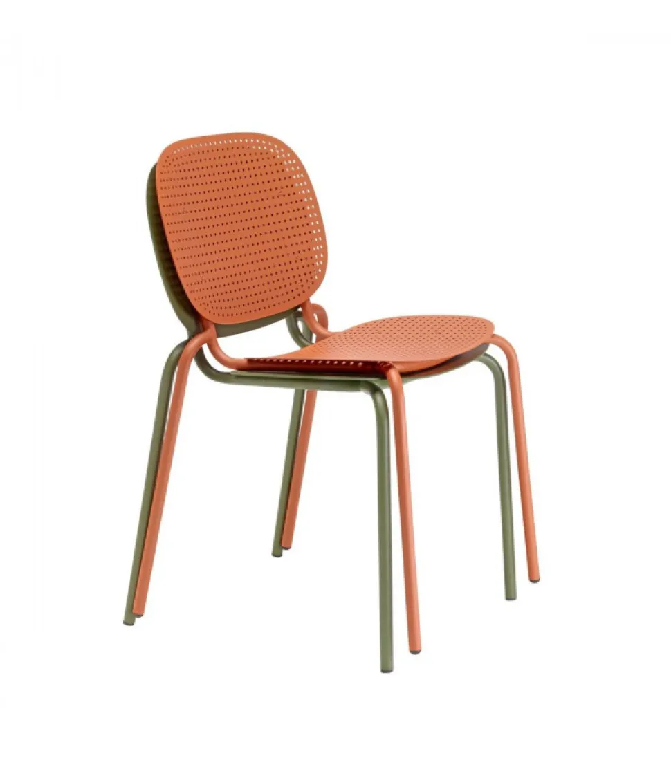 Sedia Si-Si Dots 2505, Realizzata Interamente In Acciaio Zincato E Verniciato Per L'Outdoor.