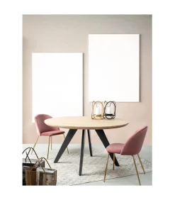 Sedia Tanya Velluto Rosa