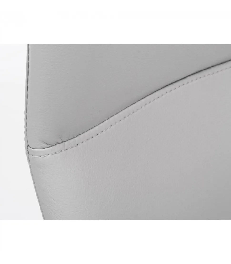 Sedia Thelma Grigio Chiaro Struttura In Acciaio. Imbottitura In Schiuma Poliuretanica