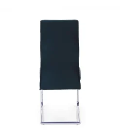 Sedia Thelma Nero Struttura In Acciaio. Imbottitura In Schiuma Poliuretanica