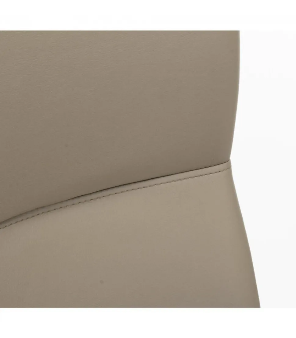 Sedia Thelma Tortora Struttura In Acciaio. Imbottitura In Schiuma Poliuretanica