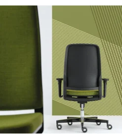 Sedia Ufficio Con Schienale Imbottito Regolabile, Stile Moderno, Made In Italy