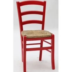 Sedia Venezia In Legno Colorato Con Seduta Impagliata