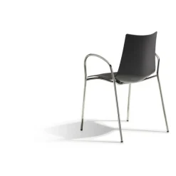 Sedia Zebra 2616 Di Scab, La Scocca E In Tecnopolimero (Disponibile Anche Ignifugo), Il Telaio In Acciaio (Cromato O Antracite).