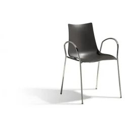 Sedia Zebra 2616 Di Scab, La Scocca E In Tecnopolimero (Disponibile Anche Ignifugo), Il Telaio In Acciaio (Cromato O Antracite).