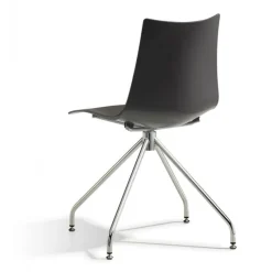 Sedia Zebra Di Scab, Con Scocca Girevole In Tecnopolimero, Le 4 Razze In Acciaio Sono O Cromate O Antracite.