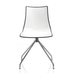 Sedia Zebra Di Scab, La Versione Con Telaio Antracite E Testata E Certificata Da Catas Per L'Uso Outdoor.