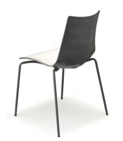Sedia Zebra Di Scab, La Versione Con Telaio Cromato E Solo Per Indoor, Con Telaio Verniciato Anche Per Outdoor.