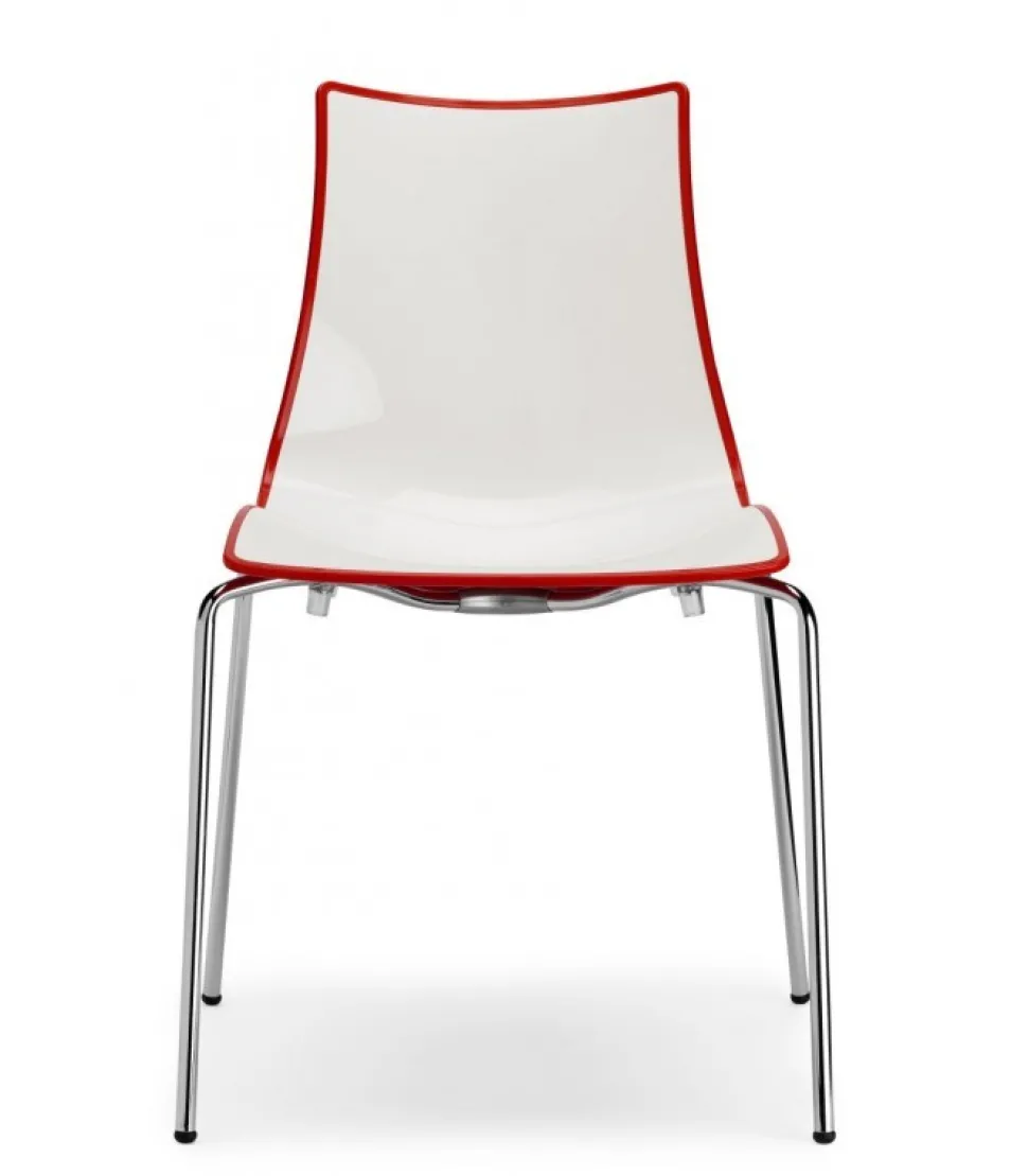 Sedia Zebra Di Scab, La Versione Con Telaio Cromato E Solo Per Indoor, Con Telaio Verniciato Anche Per Outdoor.