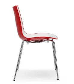 Sedia Zebra Di Scab, La Versione Con Telaio Cromato E Solo Per Indoor, Con Telaio Verniciato Anche Per Outdoor.