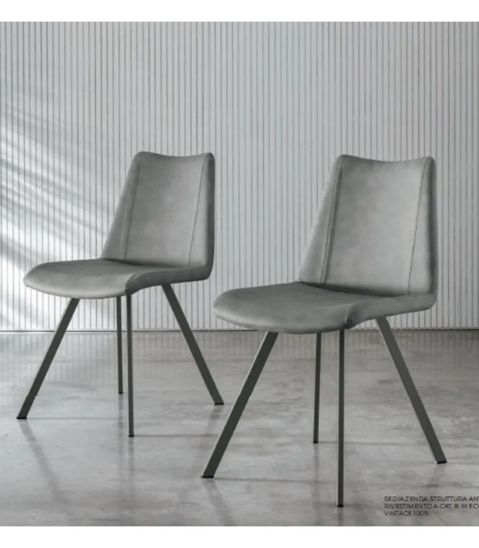 Sedia Zenda Con Struttura In Metallo.