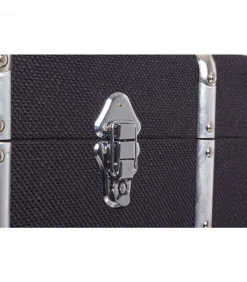 Set3 Bauli Ducalis Nero Struttura In Mdf Rivestito In Tessuto (70% Cotone, 30% Poliestere)