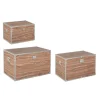 Set3 Bauli Elegance Marrone Struttura In Mdf Impiallacciato Legno