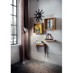 Set Mensole Con Elementi Pensili A Giorno, Adatto Per Ingressi O Esposizione, Disponibile Anche Con Art 622