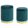 Set2 Pouf Contenitore Polina Navyus Struttura In Mdf E Compensato. Rivestimento In Poliestere