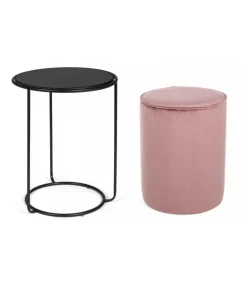 Set2 Tavolino-Pouf Annika Rosa Antico