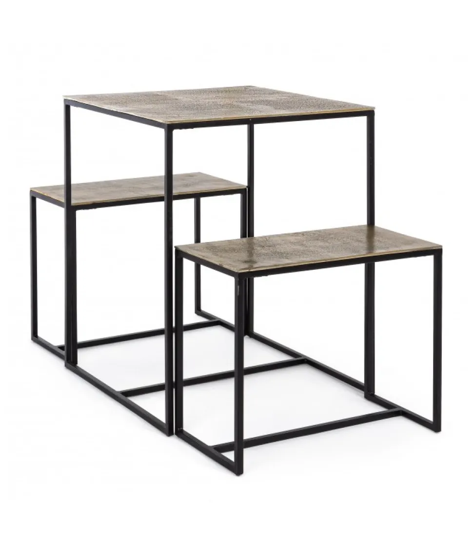 Set Tavolo + 2 Sgabelli Amira Oro