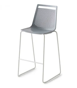 Sgabello Akami St Con Struttura A Slitta In Metallo.