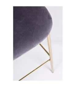 Sgabello Bar Carry Velluto Grigio Scuro