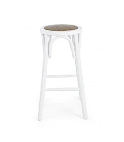 Sgabello Bar Circle Bianco