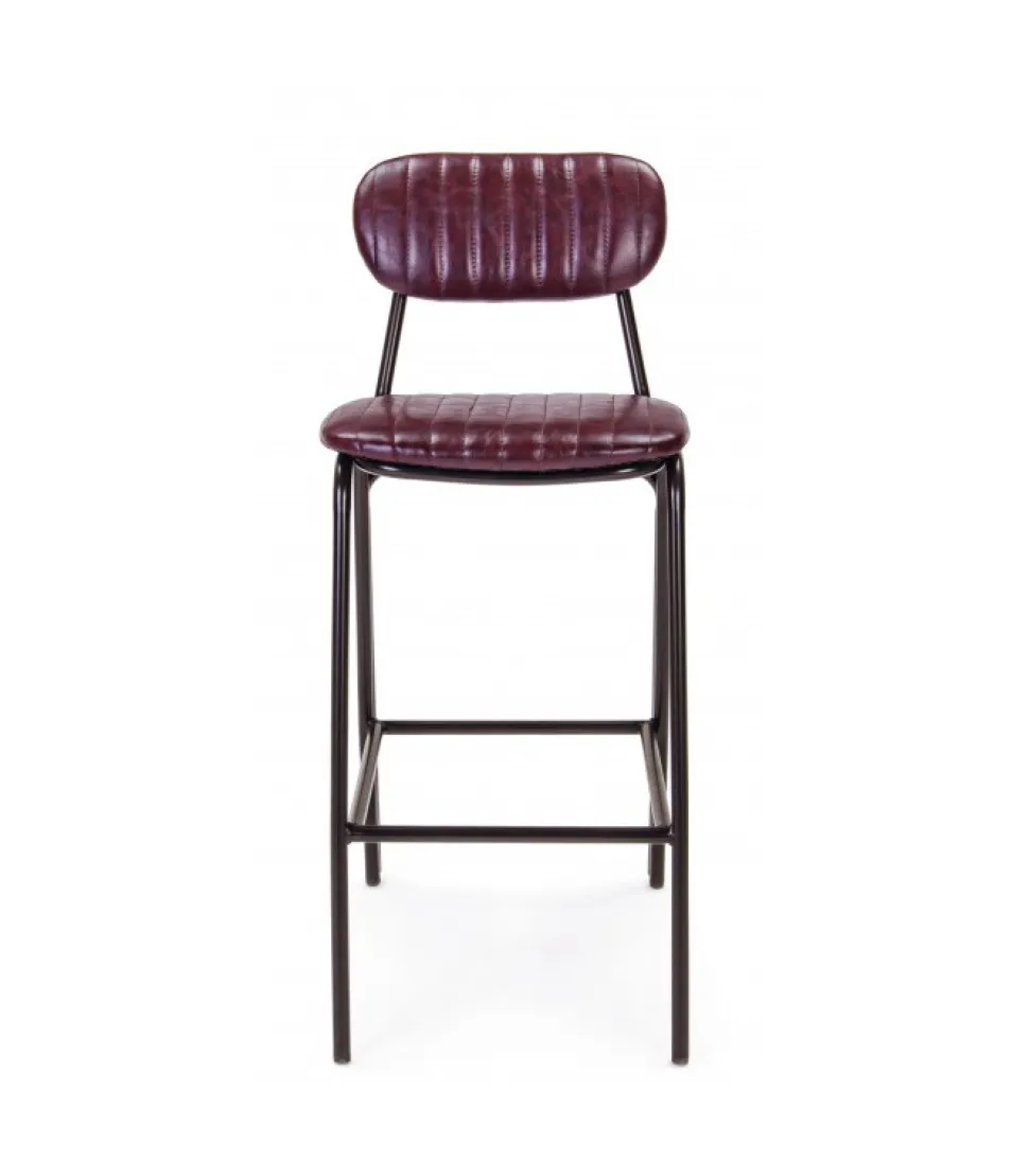 Sgabello Bar Debbie Bordeaux Vintage