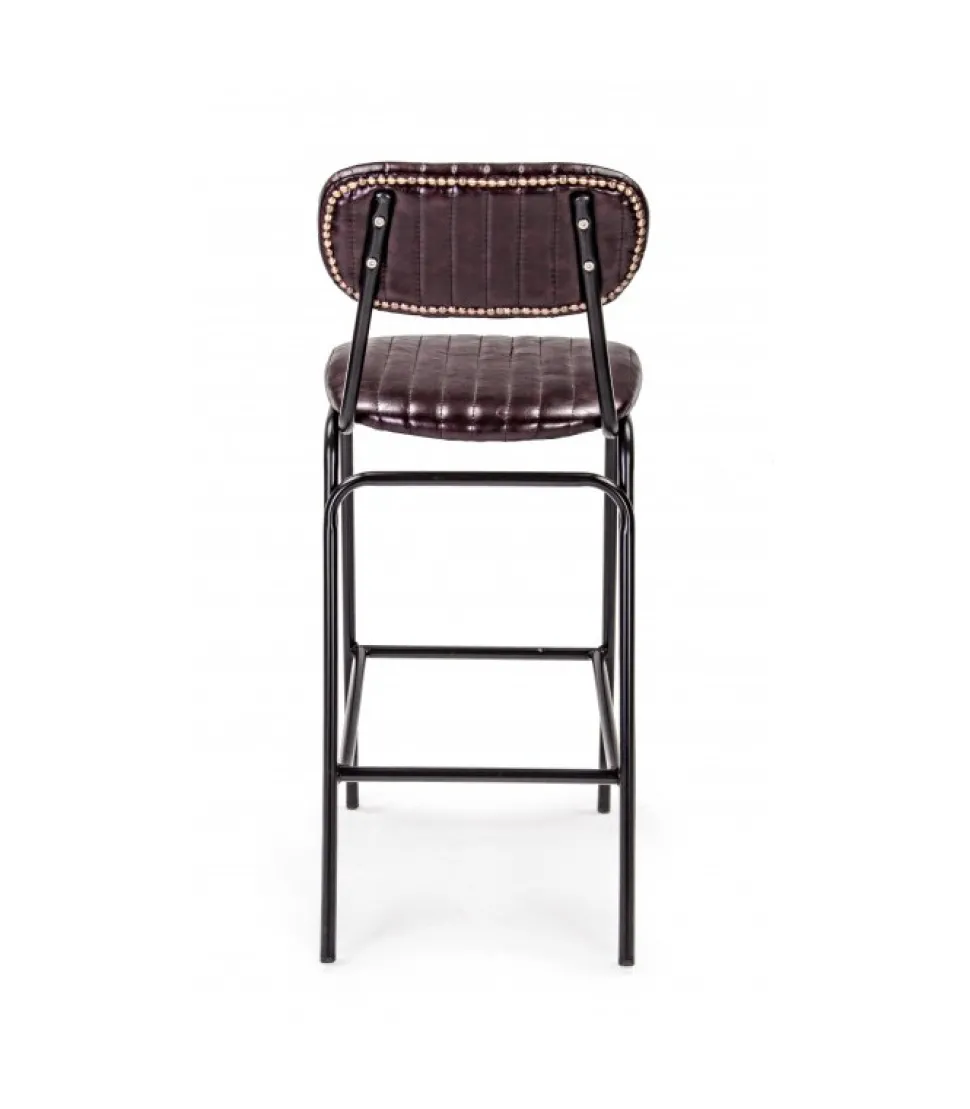 Sgabello Bar Debbie Bordeaux Vintage