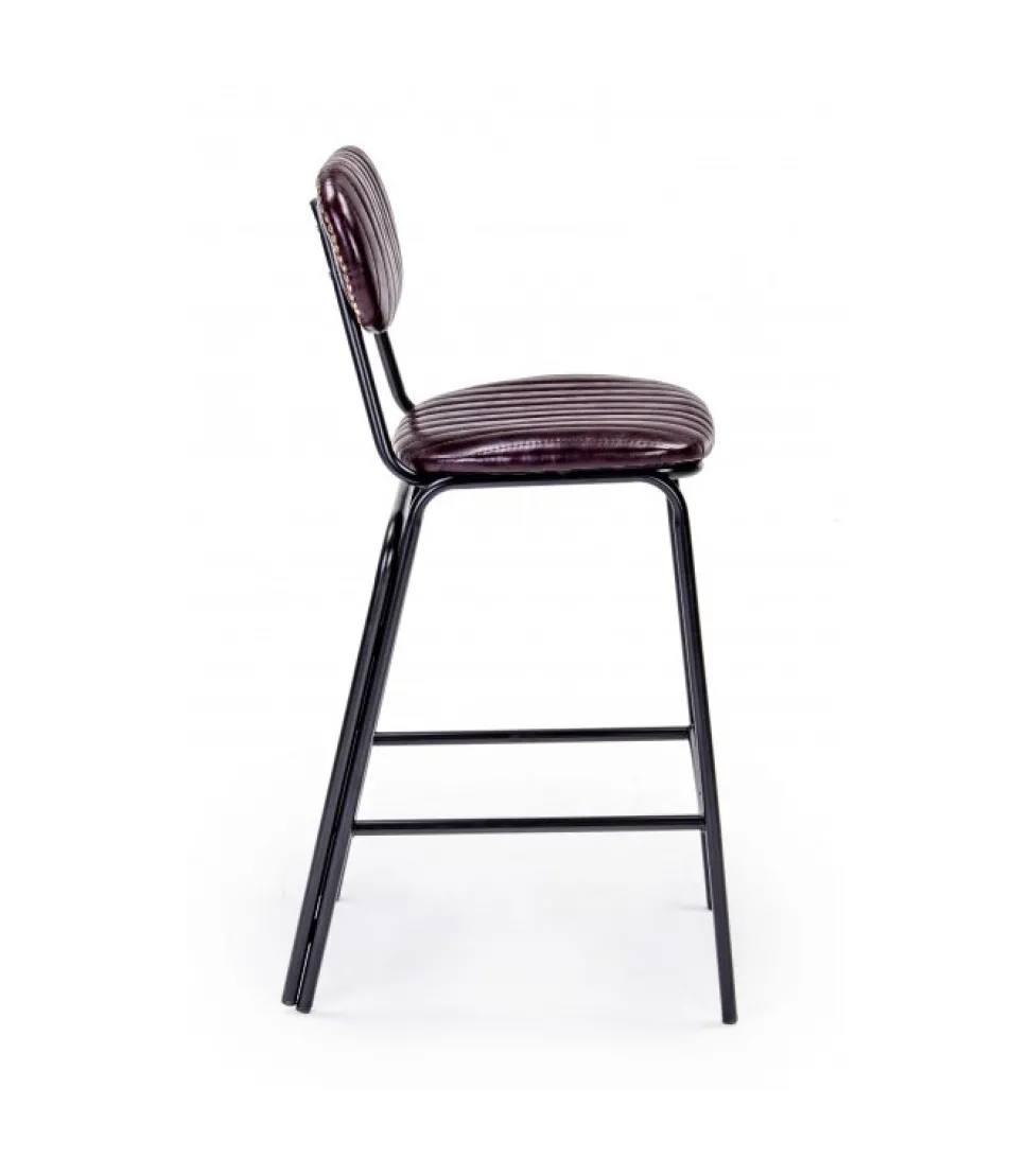Sgabello Bar Debbie Bordeaux Vintage