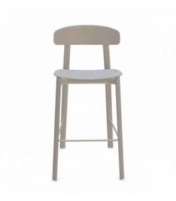 Sgabello Con Struttura In Acciaio Verniciato E Seduta In Polipropilene