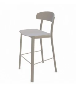 Sgabello Con Struttura In Acciaio Verniciato E Seduta In Polipropilene