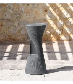 Sgabello Da Giardino In Polietilene, Accessoriabile Di Luce A Led E Kit Di Fissaggio.