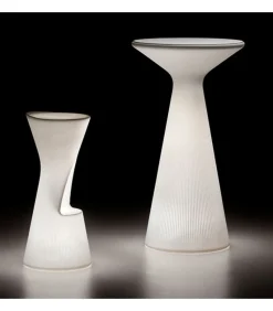 Sgabello Da Giardino In Polietilene, Accessoriabile Di Luce A Led E Kit Di Fissaggio.