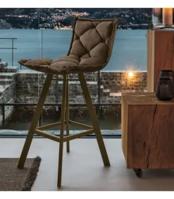 Sgabello Digione Plus Fisso, Made In Italy.