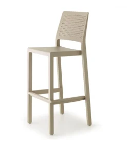 Sgabello Emi Di Scab, In Tecnopolimero Rinforzato In Fibra Di Vetro Per L'Outdoor.