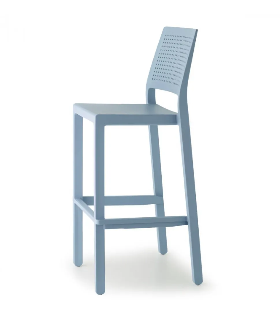 Sgabello Emi Di Scab, In Tecnopolimero Rinforzato In Fibra Di Vetro Per L'Outdoor.