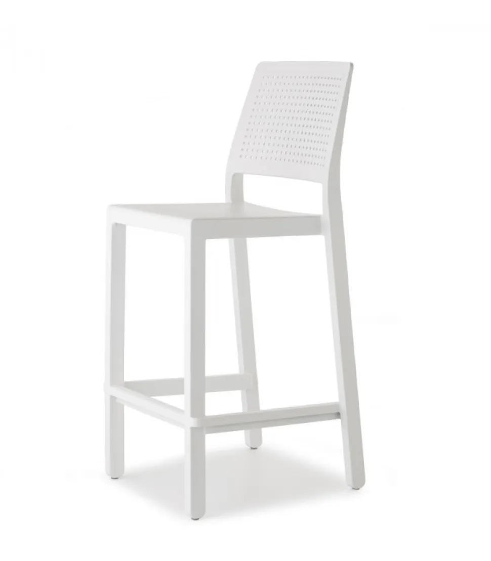 Sgabello Emi Di Scab, In Tecnopolimero Rinforzato In Fibra Di Vetro Per L'Outdoor.