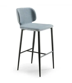 Sgabello Imbottito E Rivestito In Moltissimi Tessuti, Pelli Ed Ecopelli