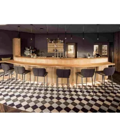 Sgabello Imbottito E Rivestito In Moltissimi Tessuti, Pelli Ed Ecopelli