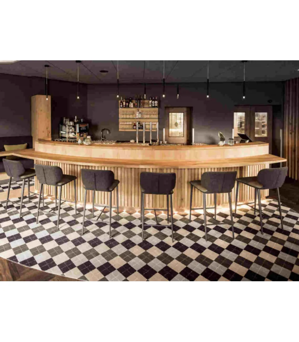 Sgabello Imbottito E Rivestito In Moltissimi Tessuti, Pelli Ed Ecopelli