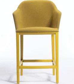 Sgabello Manaa St Con Seduta Imbottita E Rivestita.